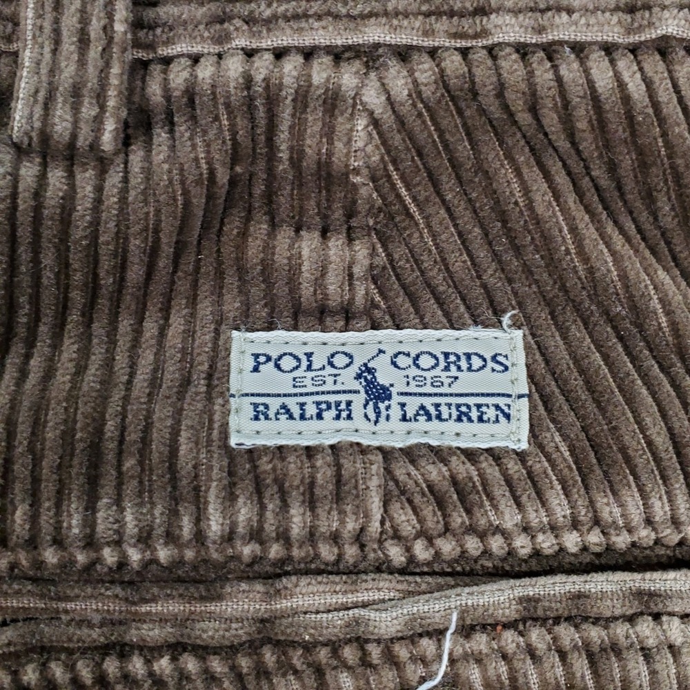 VTG Polo Ralph Lauren Andrew Pant Corduroy Pants Mens 40x32 Pleated Baggy Y2K - Picture 10 of 10